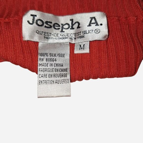 Joseph-a Women's 100% Silk Elegant Red Shell - Picture 2 of 6